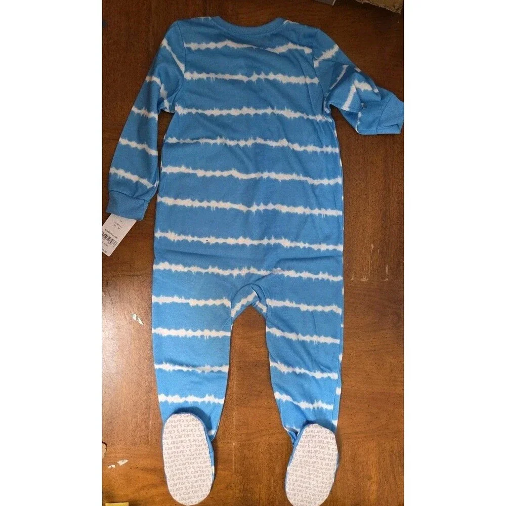 Carters Blue Tie Dye Crab Romper Size 24 Months NWT